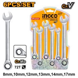 Spanner Set Ratchet 6pcs