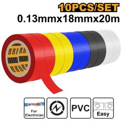Tape Insul 20mx18x0.13mm R/y/b/bl/w P/10