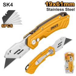 Knife Folding 61x19mm+6bl Alum