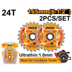 Blade Tct Wood U/thin 165x24t 2pcss
