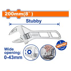 Wrench Adj Stubby D Forged 200mm