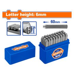 Punch Letter Set A Z 6x60mm 27pcss