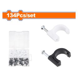 Cable Clip Set Acc 5 10mm 134pcss