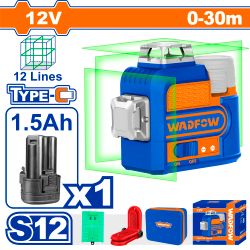 Laser 3d Green Level Line 0-30m 12v+batt