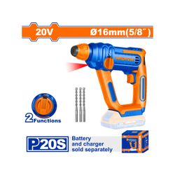 20v Ps+c/l Rotary Hammer Drill + 3pcss Assy