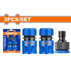 Hose Connector Set Plastic 1/2 3/4 3pcss