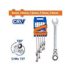 Spanner Ratchet Flex Set Cr Mo 8-14mm 5pcss