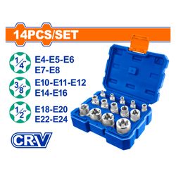 Socket Set E Type Cr V 14pcss