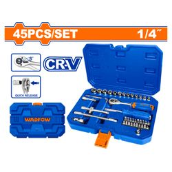 Socket Set Cr V 1/4 45t 45pcss