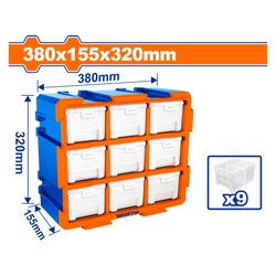 Storage Tower Set 380x155x320mm Bin 9pcss