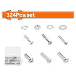 Screw & Hex Nut Acc Set 4-6mm 324pcs
