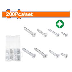 Screw S/tapping C/s Acc Set 3-3.5mm 200pcs