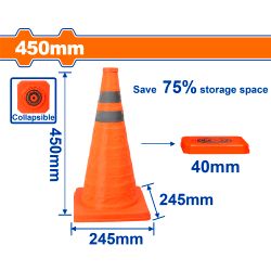 Traffic Cone Collapsible 24.5x24.5x45cm
