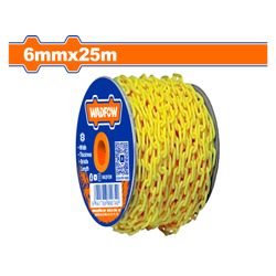 Chain Plastic Yellow 6mmx25m