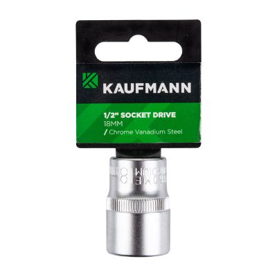 KAUFMANN SOCKET 1/2 INCH DRIVE 18MM