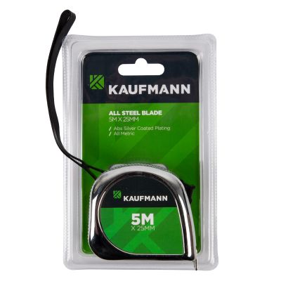 KAUFMANN TAPE MEASURE ALL STEEL BLADE 5M X 25MM