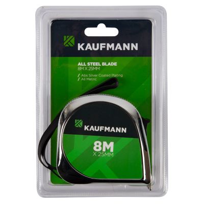 KAUFMANN TAPE MEASURE ALL STEEL BLADE 8M X 25MM