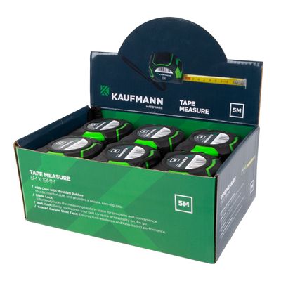 KAUFMANN TAPE MEASURE 5M X 19MM IN DISPLAY BOX