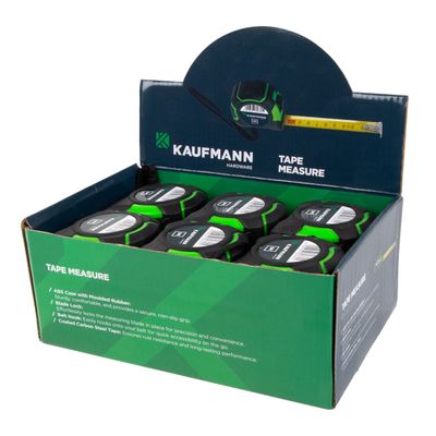 KAUFMANN TAPE MEASURE 7.5M X 25MM IN DISPLAY BOX