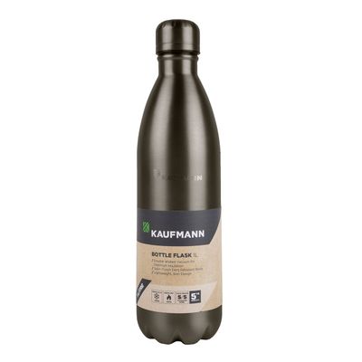 KAUFMANN FLASK BOTTLE S/STEEL GREY 1L
