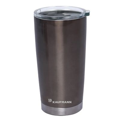 KAUFMANN TUMBLER DBL WALL WITH LID GRY 450ML