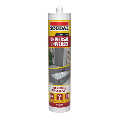 123978 SOUDAL Universal Silicone Black Sa 270ml