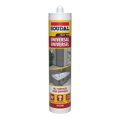 123978 SOUDAL Universal Silicone Black Sa 270ml