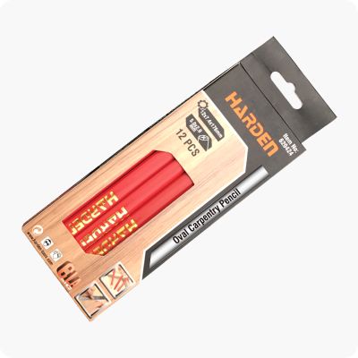 12X7.4X176mm 12Pcs Oval Carpentry Pencil
