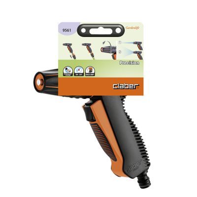PRECISION SPRAY PISTOL WITH ADJUSTABLE NOZZLE & FLOW REGULATION