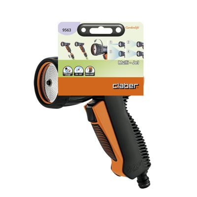 MULTI-JET SPRAY PISTOL WITH ADJUSTABLE NOZZLE & FLOW REGULATION