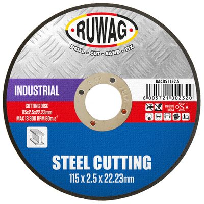 115mm STEEL ABRASIVE CUTTING DISC (25/box) /ea