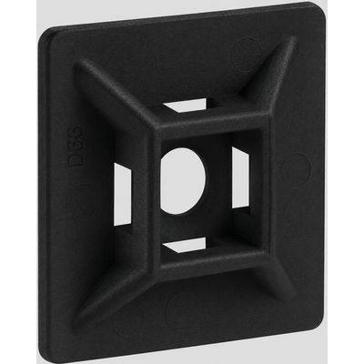 Mount Pad Cable Ties Black 19x19mm (10)
