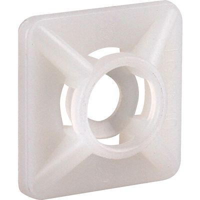 Mount Pad Cable Ties White 28x28mm (10)