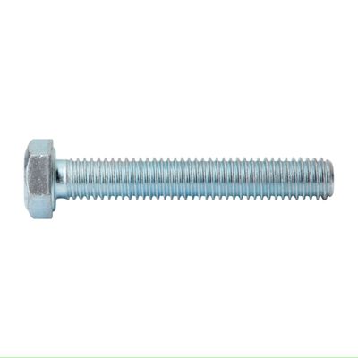 Mild Steel Set Screw & Nut Zinc Plated 12x30mm (10)