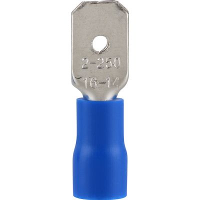 Pre-Ins Male Disconnect Blue 6.3mm (25)