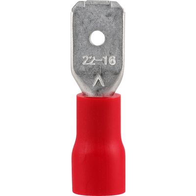 Pre-Ins Male Disconnect Red 6.3mm (8)