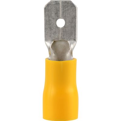 Pre-Ins Male Disconnect Yellow 6.3mm (25)