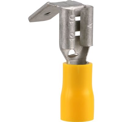 Pre-Ins Piggy Back Terminal Yellow 6.3mm (8)