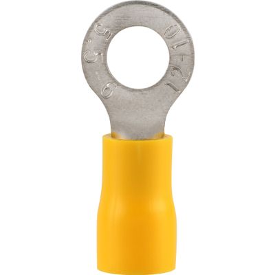 Pre-Ins Ring Terminal Yellow 4mm (8)