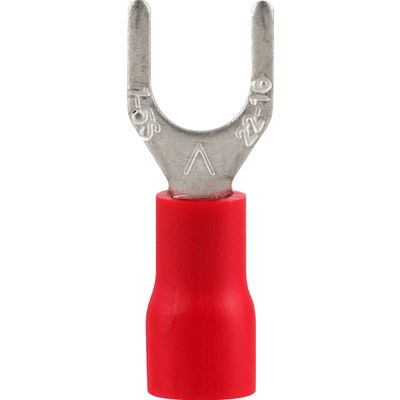 Pre-Ins Spade Terminal Red 4mm (8)