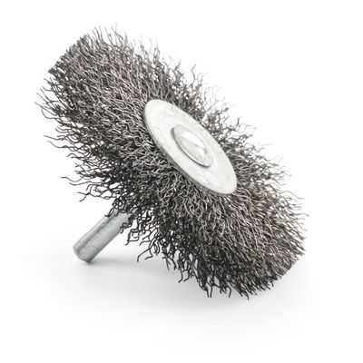 100 x 12 mounted wire wheel 6mm shaft