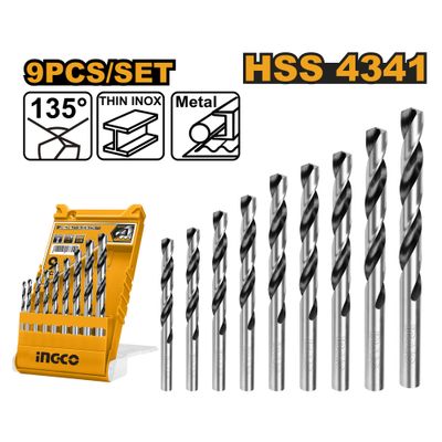 Drill Bit Set Hss 9pcs