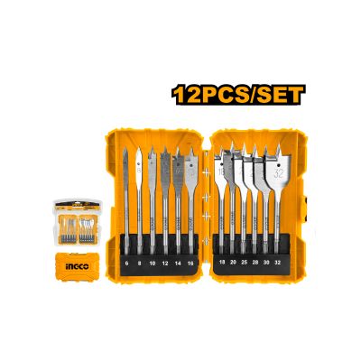 Bit Wood Flat Set 6 32mm 12pcs