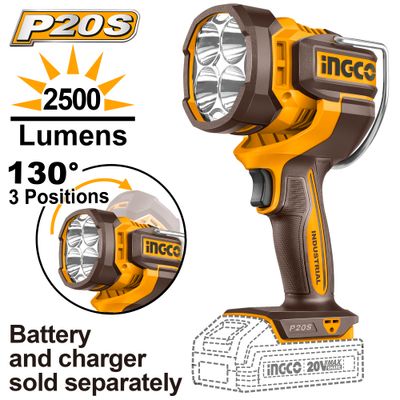 20v Ps+c/l 2500 Lumens Work Lamp No B/c