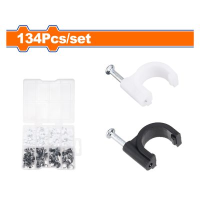 Cable Clip Set Acc 5 10mm 134pcss