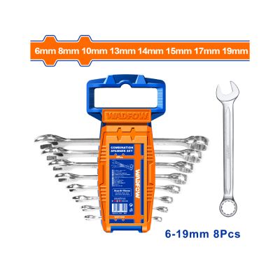 Spanner Comb Set 6-19mm 8pcs