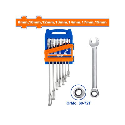 Spanner Ratchet Set Cr Mo 8-19mm 7pcss