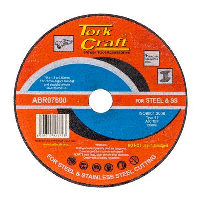 Abrasive Cutting Wheel For Steel 76 X 1.1 X 9.53