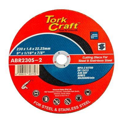 Cutting Disc Steel And Ss 230 X 1.6 X 22.22mm