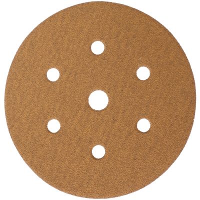 Gold Disc (50 Pieces) 80 Grit 150mm X 6+1 Holes Hook And Loop